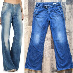 Diesel Flairlegg Blue Jeans 32 Flare Stretch Denim